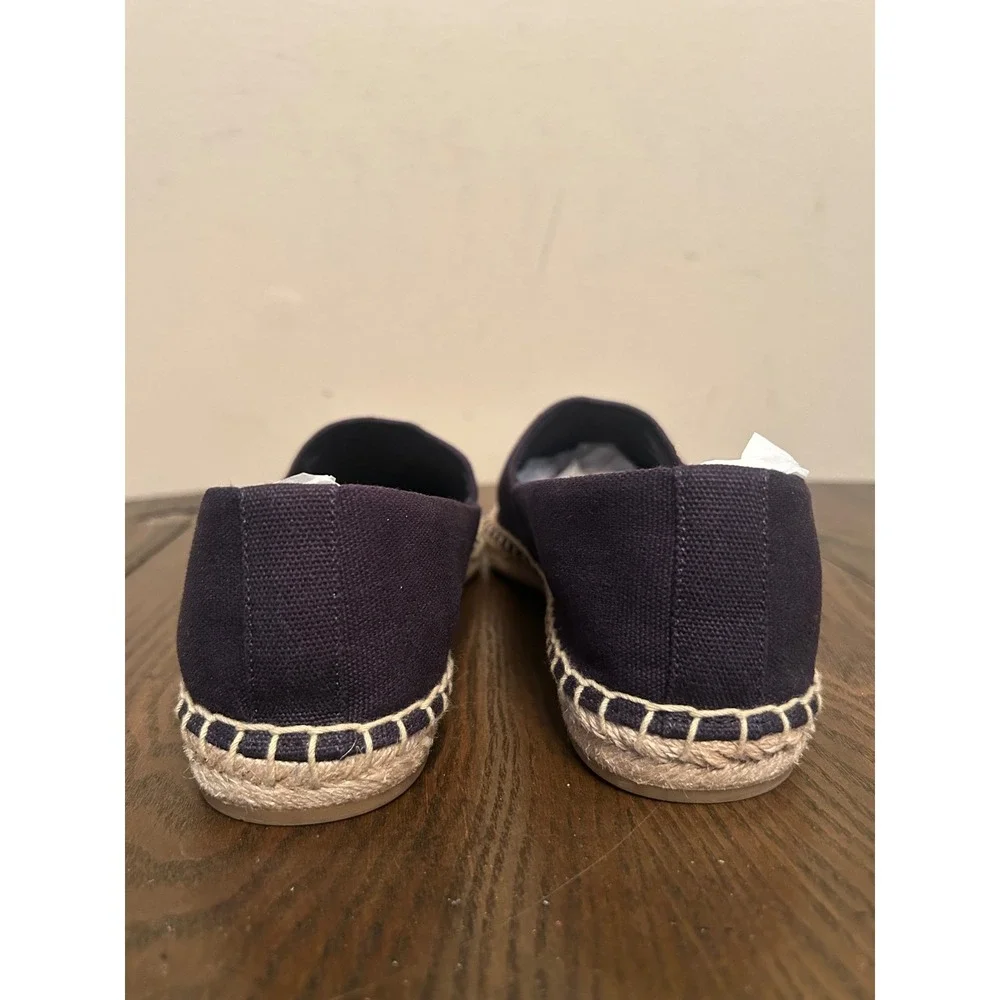 Tory Burch SeaHorse Espadrille Women's Flats Size 7.5 M Navy Blue